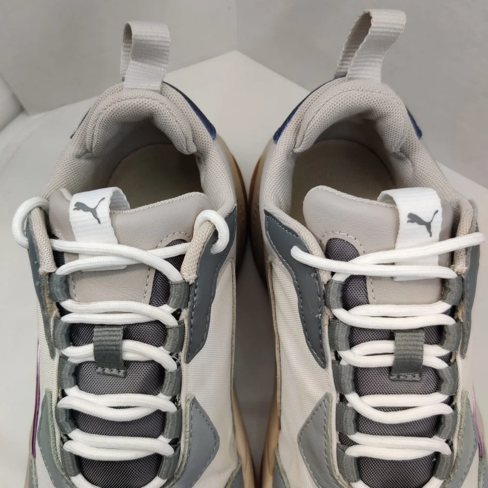 PUMA Running Sneakers Thunder Electric Chunky Grey Pink Leather Women's Sz‎ 6.5